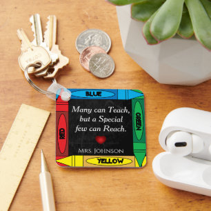 Teacher Quote #2- Personalize  Keychain