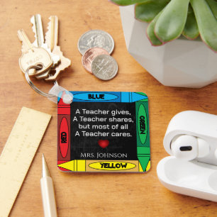 Teacher Quote #4- Personalize  Keychain