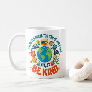 Teacher Quote "Be Kind" Classroom Aesthetic Coffee Mug