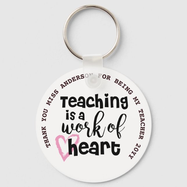 Teacher Quotes Appreciation Retirement Farewell    Keychain (Front)