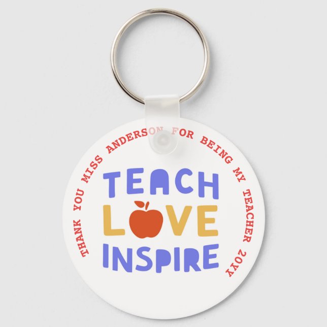 Teacher Quotes Appreciation Retirement Farewell    Keychain (Front)