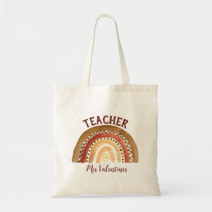 Teacher Rainbow Watercolor Back To School  Tote Bag