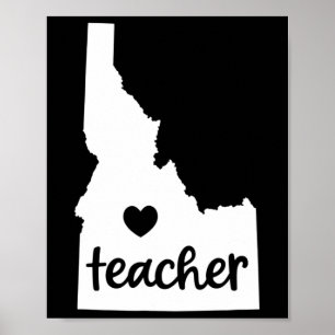 Teacher Red For Ed Idaho Public Education 7  Poster