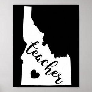 Teacher Red For Ed Idaho Public Education 8  Poster