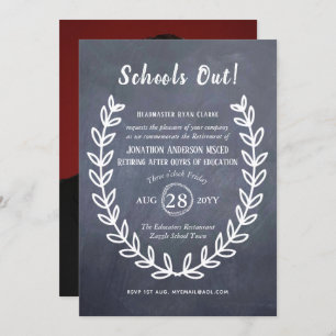 Teacher Retirement Invitations Professor Educator