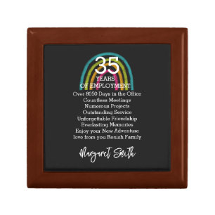 Teacher Retirement keepsake cute rainbow trinket Gift Box