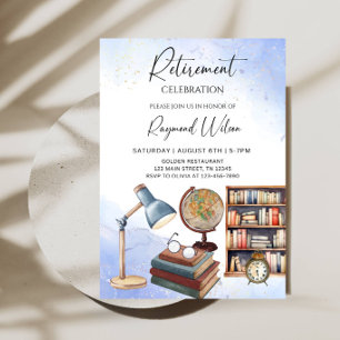 Teacher Retirement Party - Chalkboard School Theme Invitation