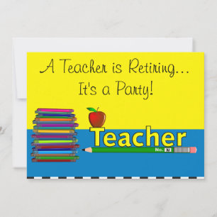 Teacher Retirement Party Invitations