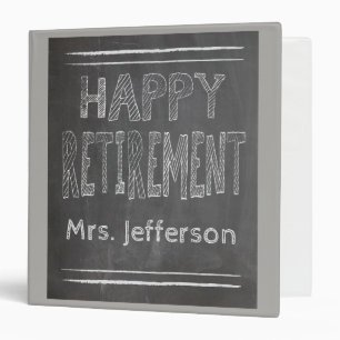 Teacher retirement scrapbook with chalkboard binder