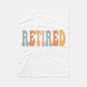 Teacher Retro Groovy Women Happy First Day Of Scho Fleece Blanket