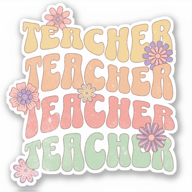Teacher retro style text design (Front)