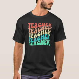 Teacher Retro Vintage Hippie Back To School 1 T-Shirt