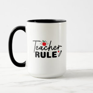 Teacher Rule Wordart Mug
