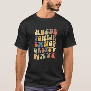 Teacher School Alphabet Vintage Retro   T-Shirt