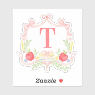 Teacher   School Crest Monogram