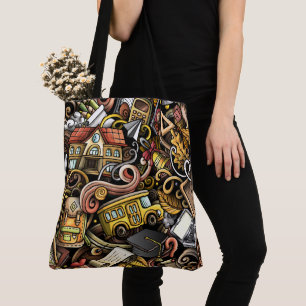 Teacher - School Large Tote - See Back