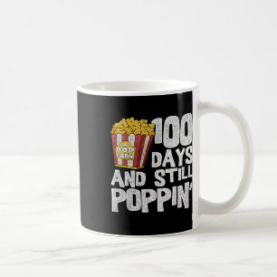 Teacher School Student Popcorn 100 Days Of School Coffee Mug