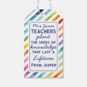 teacher seed of knowledge gift tags