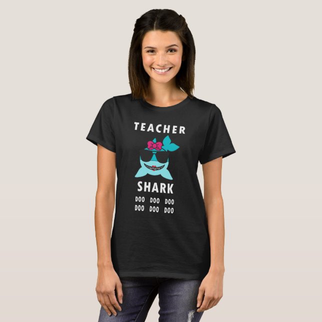 Teacher Shark Doo Doo Womens Shirt, Sharkasm Shirt (Front Full)