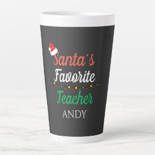 Teacher Simple Christmas Thank You Rainbow Gift Latte Mug