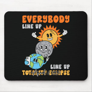 Teacher Solar Eclipse April 8 2024 Funny Cute Eart Mouse Pad