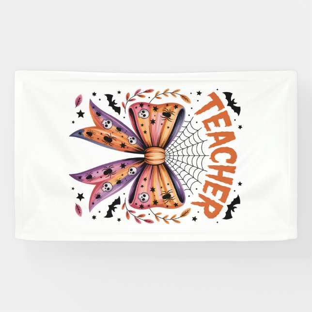 Teacher Spooky Halloween Banner (Horizontal)
