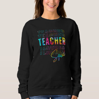Teacher Squad Funny Teacher Appreciation 100th Day Sweatshirt