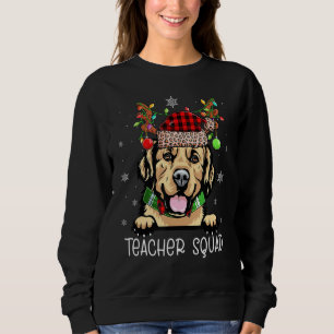 Teacher Squad Reindeer Golden Retriever Dog Funny Sweatshirt