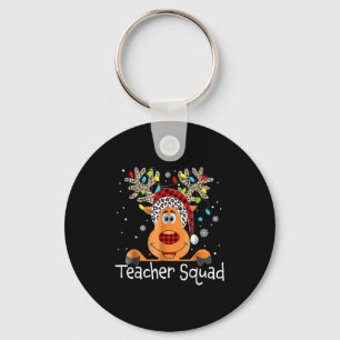 Teacher Squad Reindeer Teacher Christmas Xmas Keychain