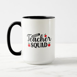 Teacher Squad Wordart Mug