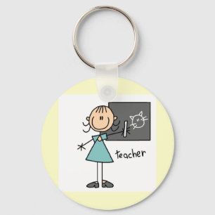 Teacher Stick Figure Keychain
