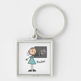 Teacher Stick Figure Keychain