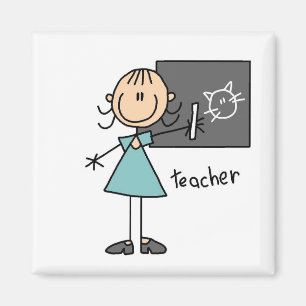 Teacher Stick Figure Magnet