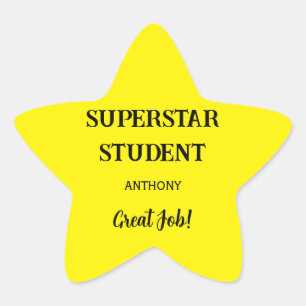 Teacher stickers for star students