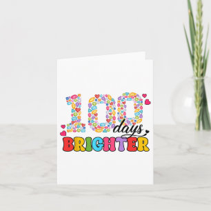 Teacher Student 100 Days Brighter Jewels 100th Day Card