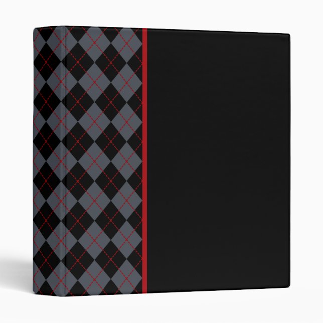 Teacher Student Argyle Scrapbook Binder (Front/Spine)