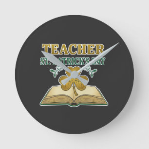 Teacher & Student Class of 2026 - Knowledge is Lig Round Clock