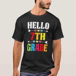 Teacher Student Hello 7th Grade Back To School T-Shirt