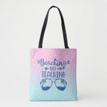 Teacher Summer Pastel Blue Pink Ombre
