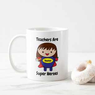 Teacher Super Hero Cute Personalize Coffee Mug