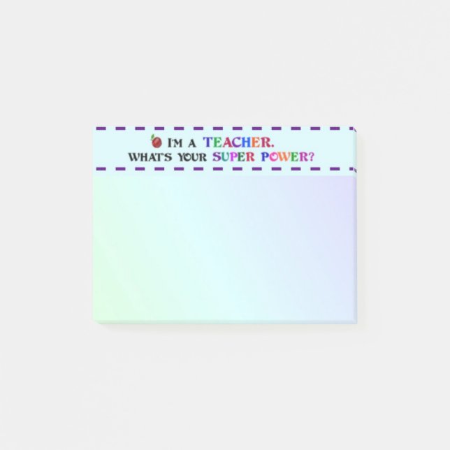 Teacher Super Power Post-it Notes (Front)
