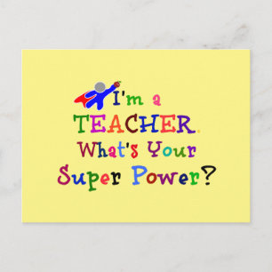 Teacher Superhero Postcard