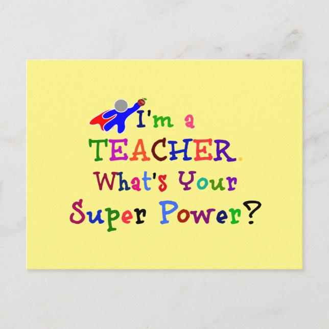 Teacher Superhero Postcard (Front)