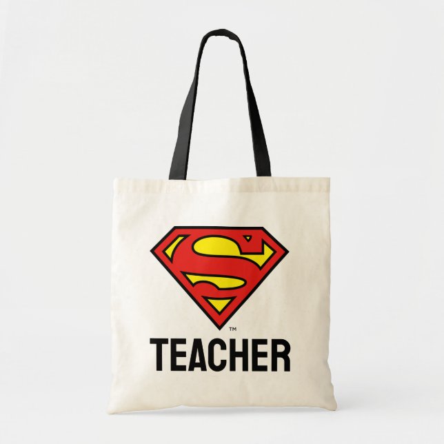 Teacher Superman S-Shield | Superman Logo Tote Bag (Front)