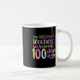 Teacher Survived 100 Days Of Me 100th Day School T Coffee Mug