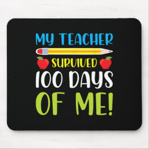 Teacher Survived 100 Days Of Me Fun 100 Days Of Sc Mouse Pad