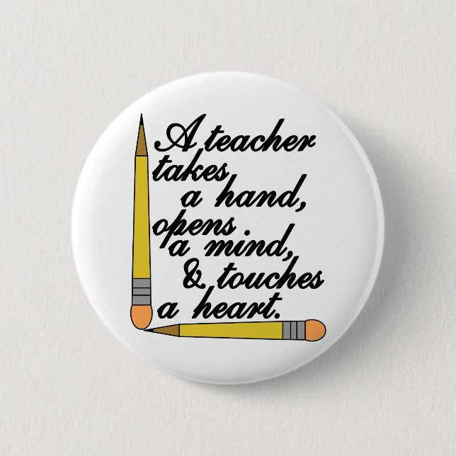 Teacher Takes 2 Inch Round Button (Front)