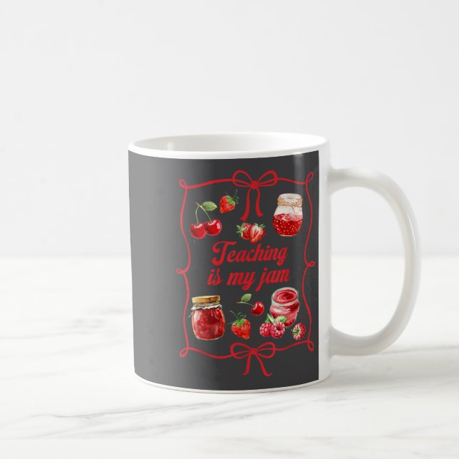 Teacher Teach Loves Insre Strawberry Teaching Is M Coffee Mug (Right)