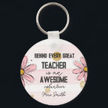 teacher teaching assistant  Daisy TA Keychain<br><div class="desc">This AWESOME Teacher and Staff assistant  gift which is perfect for teacher and staff appreciation week to give to any teacher in your life and make them feel extra special. Simply type your personalized message in the image to add that personal touch. Designed by The Arty Apples Limited</div>