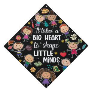 Teacher Teaching Little Minds Graduation Cap Topper